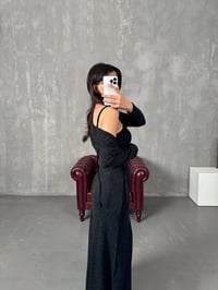 Bagg Antrasit Askılı Elbise Hırka İkili TakımGausELBİSEGU00904093