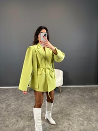 Marisol Premium Yeşil Bağlamalı Astarlı Blazer CeketGausCEKETGU004399