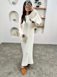 Vivet Ekru Örgülü Triko ElbiseGausELBİSEGU00903509