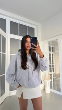 Gri Kanat İşlemeli Kapüşonlu Sweatshirt GAUS-02052GAUSSweatshirtGAUS-02052