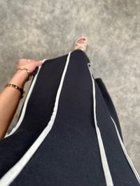 Siyah Biyeli Premium Keten Uzun ElbiseGausELBİSEGU004610