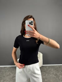 Abril Siyah Baskılı TshirtGausTSHIRTGU007162