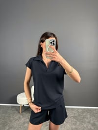 Füme Oysh Kumaş Şortlu İkili Takım GausTAKIMGU007929