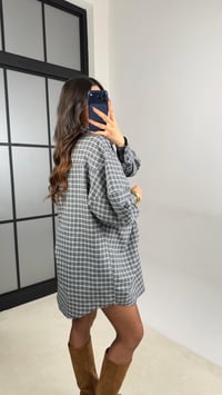 Yeşil Ekose Desenli Kemerli Tasarım Elbise GAUS-01162GAUSDressesGAUS-01162