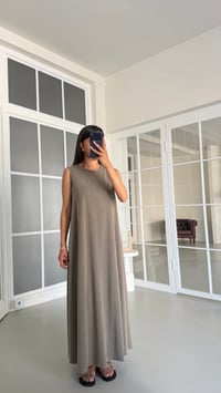 Haki OYS Model Sıfır Kol Basic Elbise GAUS-01729 GAUS-01728GAUSELBİSEGAUS-01729
