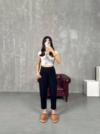 Weld Siyah Arkası Lastikli Cepli Harem PantolonGausPANTOLONGU00903787