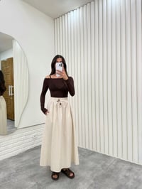 Taş Beli Lastikli Cepli Keten Etek Gaus00298GausETEKGU1001685