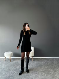 Marini Siyah Triko ElbiseGausELBİSEGU002457