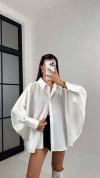 Beyaz Yarasa Kol Oversize Gömlek GAUS-00117GAUSGÖMLEKGAUS-00117