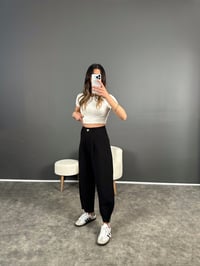 Julia Siyah Balon Şalvar Premium Pantolon GausPANTOLONGU004572