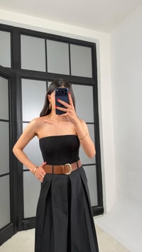 Siyah Kemerli Etek Pantolon GAUS-01571GAUSPANTOLONGAUS-01571