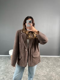 Kahve Premium Yumoş Kaşe Ceket GausCEKETGU002789