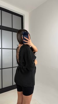 Siyah Arkası Dantel Detaylı Kazak GAUS-01091GAUSKAZAKGAUS-01091