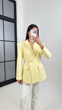 Sarı Astarlı Vatkalı Cep Detaylı Blazer Ceket Gaus00378GausCEKETGU1001884