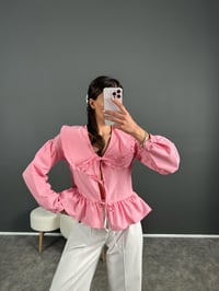 Pembe Viral Bebe Yaka GömlekGausGÖMLEKGU008003