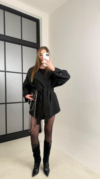 Siyah Astarlı Kuşaklı Premium Trençkot GAUS-00977GAUSTRENÇKOTGAUS-00977