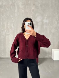 Doloris Bordo Düğmeli HırkaGausHIRKAGU00904060