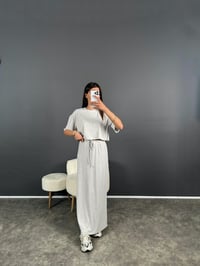 Creon Gri Modal Kumaş Etekli Tshirt TakımGausTAKIMGU007958