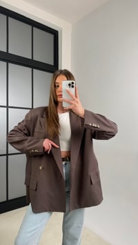 Kahve Keten Blazer Premium Ceket GAUS-01115GAUS السترات  GAUS-01115