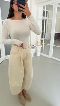 Krem Balon Denim Pantolon GAUS-01883GAUSDenim PantsGAUS-01883