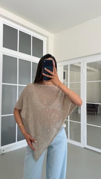 Vizon Pullu Asimetrik Yaka Triko Bluz GAUS-01700GAUSBlouseGAUS-01700