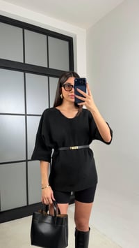 Siyah Arkası Dantel Detaylı Kazak GAUS-01091GAUSKAZAKGAUS-01091