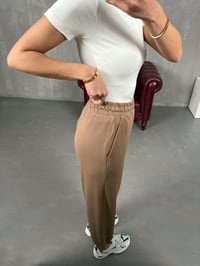 İsolde Kahve Paça Lastikli Premium Modal Kumaş PantolonGausPANTOLONGU100890