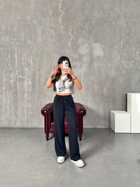 Parisian Siyah Tensel Muadil Beli Lastikli PantolonGausPANTOLONGU00904066