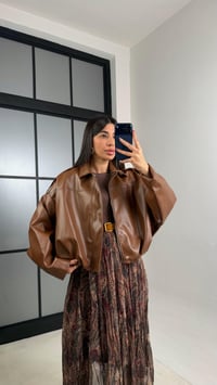 Taba Astarlı Deri Bomber Ceket GAUS-01082GAUSCEKETGAUS-01082