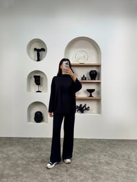 Mote Siyah Modal Kumaş İkili TakımGausTAKIMGU009008
