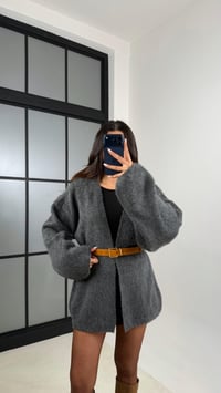 Antrasit Oversize Triko Hırka GAUS-00525GAUSHIRKAGAUS-00525