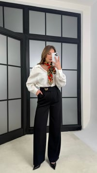 Siyah Gold Toka Detaylı Pantolon GAUS-01168GAUSPantsGAUS-01168
