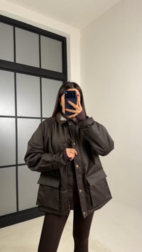 Acı Kahve Deri Yakalı Çıtçıt Düğmeli Astarlı Premium Mont GAUS-00737GAUSMONTGAUS-00737