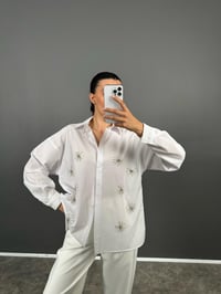 Nero Beyaz Taş İşlemeli GömlekGausGÖMLEKGU008796