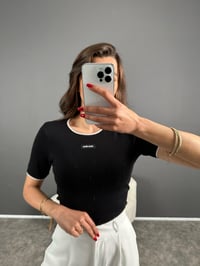 Abril Siyah Baskılı TshirtGausTSHIRTGU007162