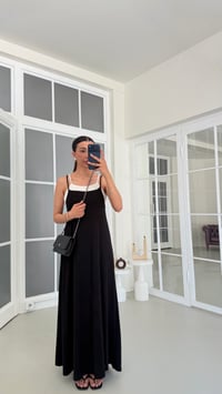Siyah Atlet Detaylı Tasarım Elbise GAUS-01737GAUSELBİSEGAUS-01737