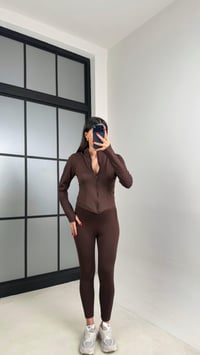 Kahve OYS Model Ceket Tayt Takım GAUS-00941GAUSTAKIMGAUS-00941