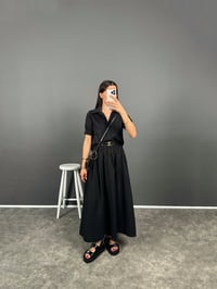 Fleur Siyah Zr Model Etek Bluz TakımGausTAKIMGU008178