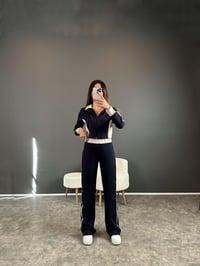 Motta Lacivert Model Şeritli İkili TakımGausTAKIMGU004257