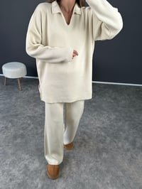 Taş Fitilli Polo Yaka Triko TakımGausPANTOLONGU002431