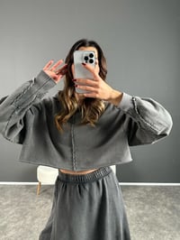 Eskitme Etekli Sweat İkili Takım GausTAKIMGU003053