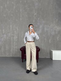 Taş Kemerli İthal Kumaş Palazzo Pantolon Gaus00090GausPANTOLONGU1001214