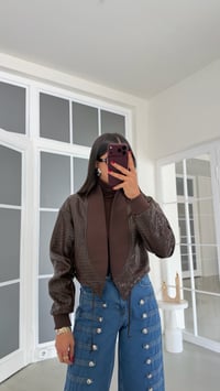 Kahve Muadil Beli Ayarlanabilir Astarlı Deri Ceket GAUS-02229GAUSCEKETGAUS-02229