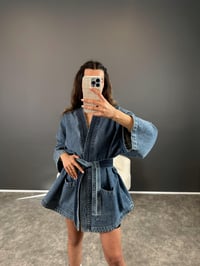 Mavi Bağlamalı Kot Ceket GausCEKETGU004447