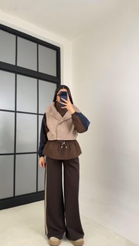Vizon Beli Lastikli Paraşüt Detaylı Ceket Pantolon Takım GAUS-01077GAUSTAKIMGAUS-01077