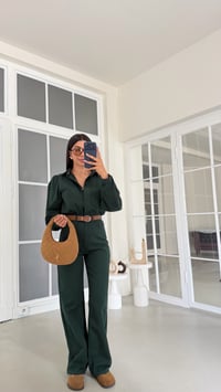 Yeşil Kemerli Premium Denim Tulum GAUS-02123GAUSJumpsuitsGAUS-02123