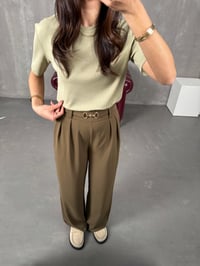 Lones Haki Kemer Detaylı PantolonGausPANTOLONGU100179