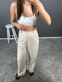 Rula Yüksek Bel Keten Pantolon GausPANTOLONGU008224