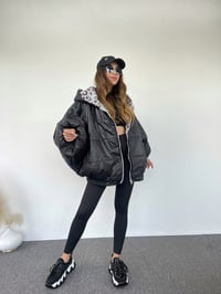 Çift Taraflı Yarasa Kol Oversize Leoparlı MontGausMONTGU00588