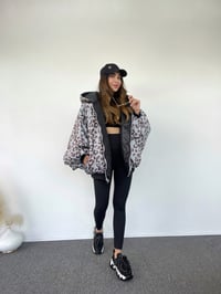 Çift Taraflı Yarasa Kol Oversize Leoparlı MontGausMONTGU00588